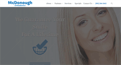Desktop Screenshot of mcdonoughortho.com