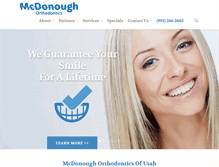Tablet Screenshot of mcdonoughortho.com